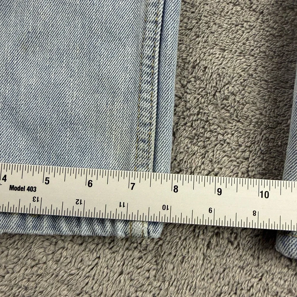 Levis Jeans Mens 34x30.5 Blue Light Wash Straight‎ Leg Mid Rise